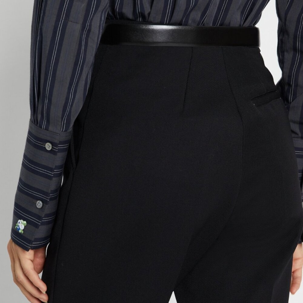 Tory Burch Black Wool Twill Pants Size 10 NWOT Trouser - Picture 3 of 10